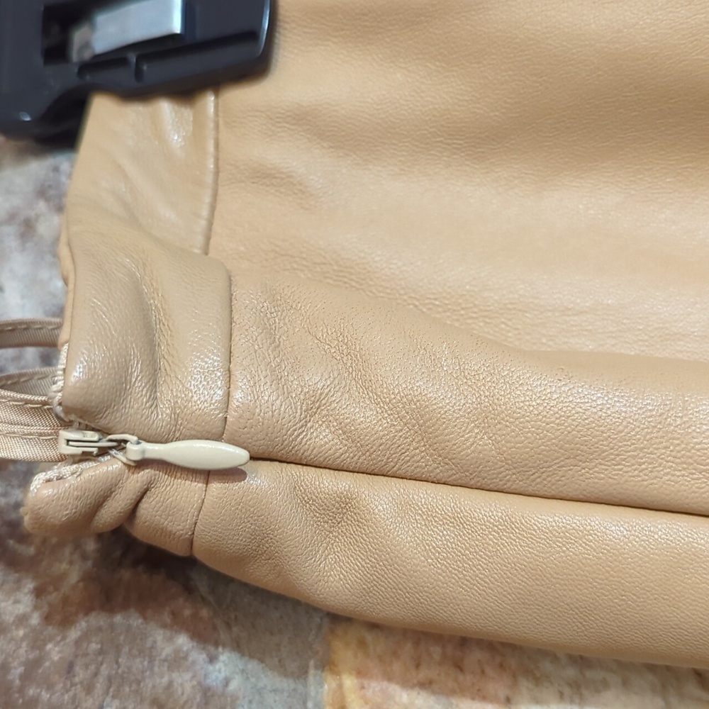 Kasper Classic Tan Leather Skirt - Picture 5 of 9